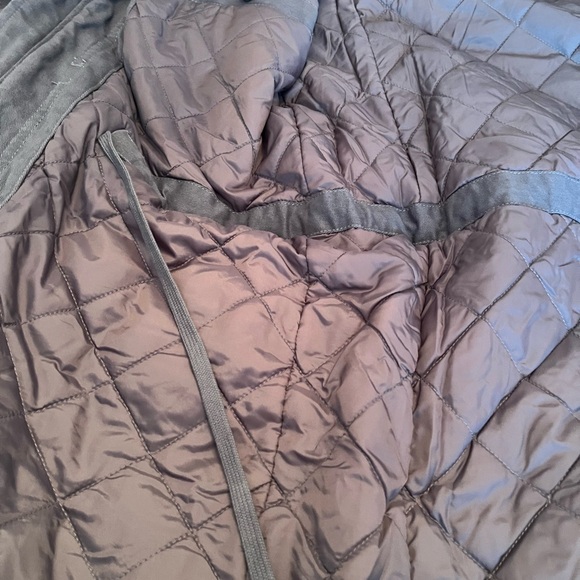 Men's Grey Diesel Hooded Parka Coat - Picture 6 of 7